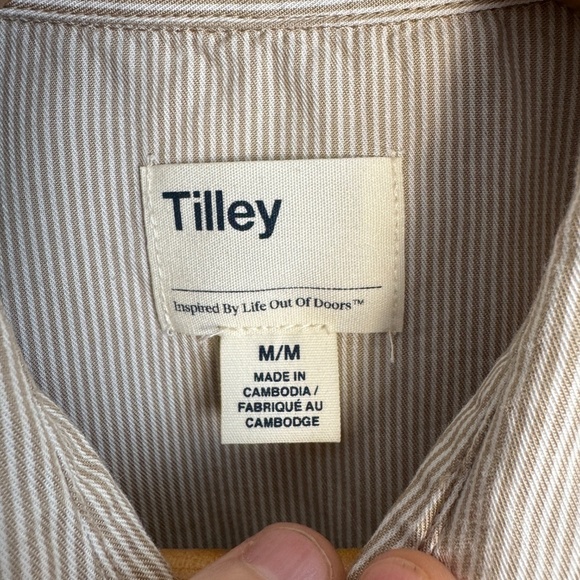 Tan Button Down Shirt for Women - Picture 4 of 9